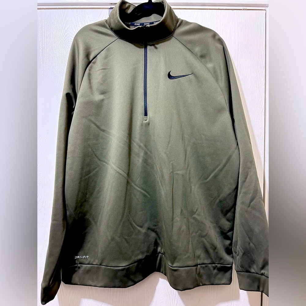 Green Nike Dri-Fit Half Zip Pullover